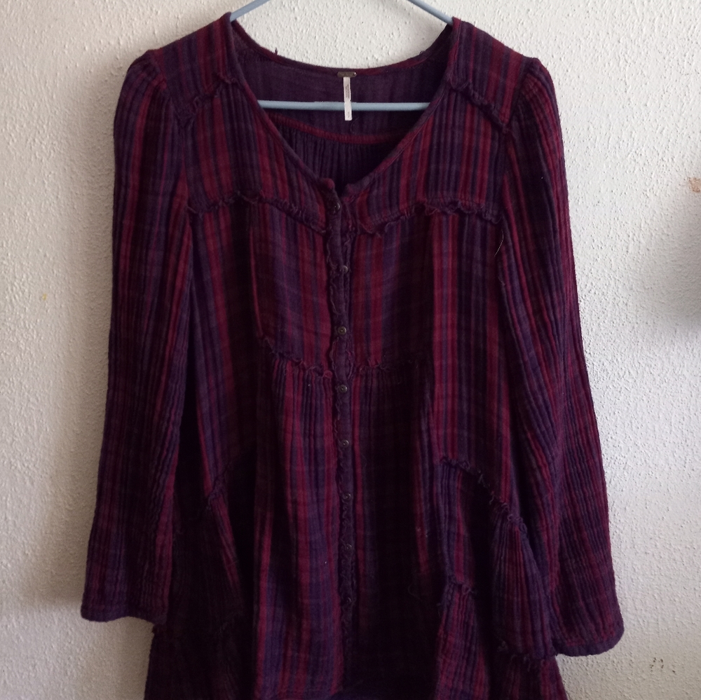 Free People Fannel dress Size small